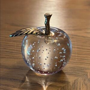 Apple Paper Weight Glass & Copper